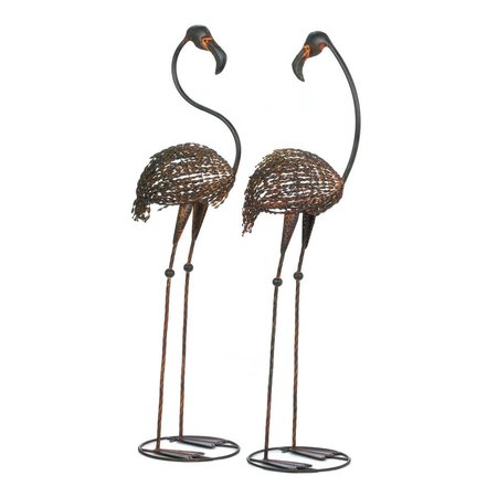 GUARDERIA Wild Flamingo Garden Stakes Duo GU2598474